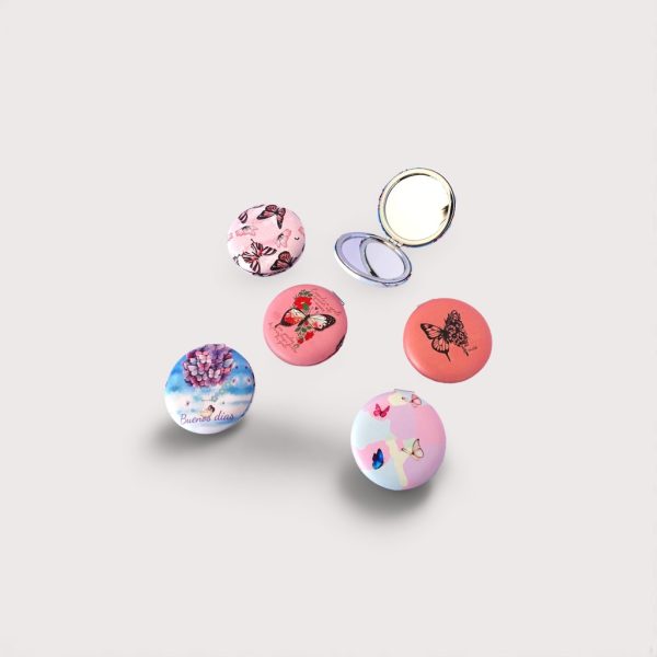 Pil box mirror round
