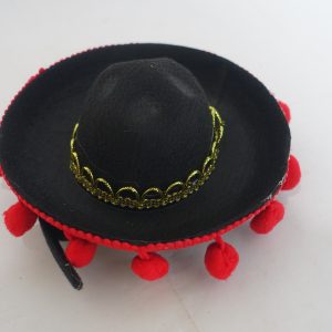 Mexican Headband red hair ball