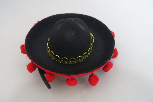 Mexican Headband red hair ball