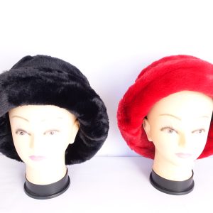Fur Rolled Brim Bucket Hats