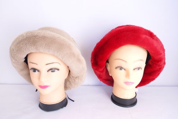 Fur Rolled Brim Bucket Hats - Image 3