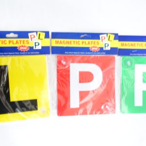 Car Plates Yellow L and Green P & Red P with Magnetic