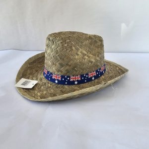 Australian Flag Banded Straw Hat